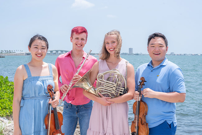 Sarasota Music Festival Fellows on the Sarasota Bay